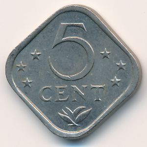 Антильские острова, 5 центов (1977 г.)