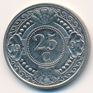 Антильские острова, 25 центов (1997 г.)