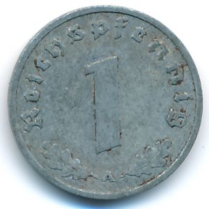 Nazi Germany, 1 reichspfennig, 1943