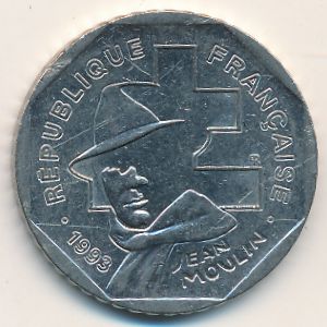 France, 2 francs, 1993