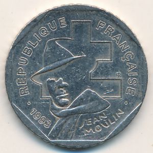 France, 2 francs, 1993