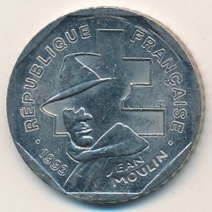 France, 2 francs, 1993