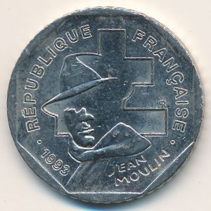 France, 2 francs, 1993