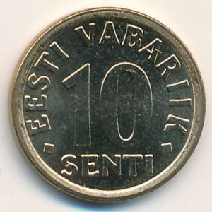 Эстония, 10 сентов (2008 г.)