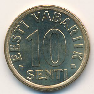 Эстония, 10 сентов (2008 г.)