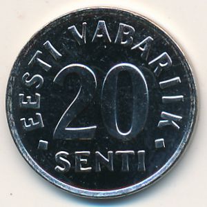 Эстония, 20 сентов (2003 г.)