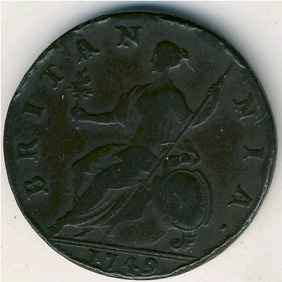 Great Britain, 1/2 penny, 1746–1754