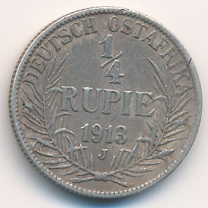 Немецкая Африка, 1/4 рупии (1913 г.)