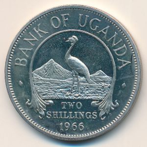 Uganda, 2 shillings, 1966