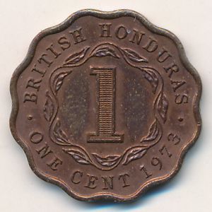Британский Гондурас, 1 цент (1973 г.)