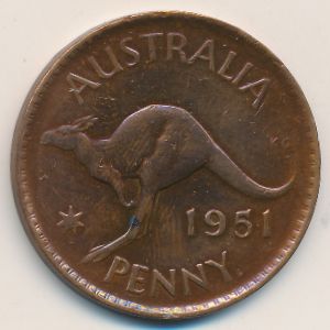 Австралия, 1 пенни (1951 г.)