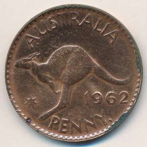 Австралия, 1 пенни (1962 г.)