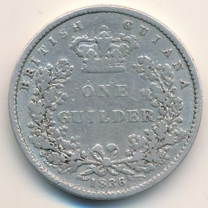 Британская Гвиана, 1 гуилдер (1836 г.)