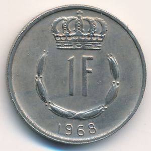 Luxemburg, 1 franc, 1968