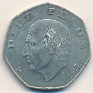 Mexico, 10 pesos, 1977