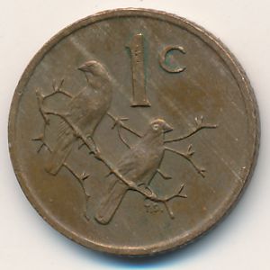 ЮАР, 1 цент (1977 г.)