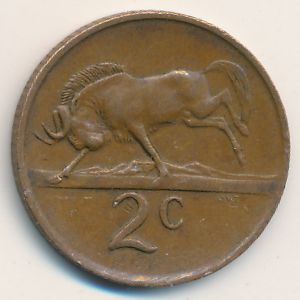 South Africa, 2 cents, 1970