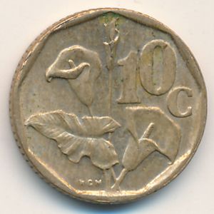 ЮАР, 10 центов (1995 г.)