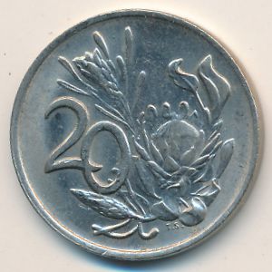 South Africa, 20 cents, 1981