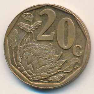 ЮАР, 20 центов (2010–2013 г.)