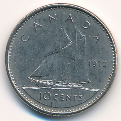 Canada, 10 cents, 1972