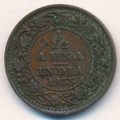 British West Indies, 1/12 anna, 1935