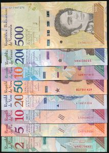 Венесуэла, Набор банкнот