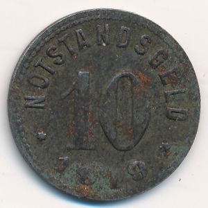 Зинциг., 10 пфеннигов (1919 г.)