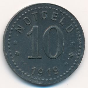 Унтервассер., 10 пфеннигов (1919 г.)
