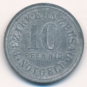 Кюнцельзау., 10 пфеннигов (1917 г.)