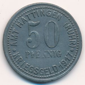 Хаттинген., 50 пфеннигов (1917 г.)