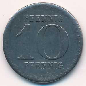 Наумбург., 10 пфеннигов (1919 г.)