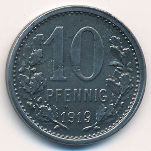 Нехайм., 10 пфеннигов (1919 г.)