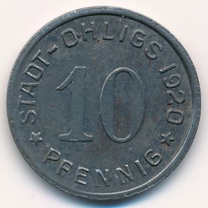Олигс., 10 пфеннигов (1920 г.)