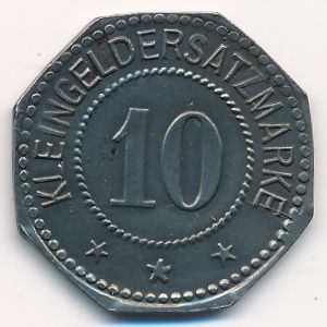 Ошерслебен., 10 пфеннигов (1917 г.)