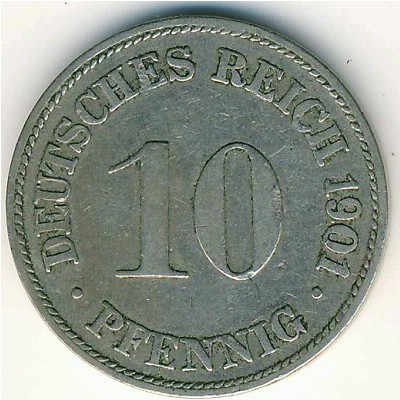 Германия, 10 пфеннигов (1901 г.)