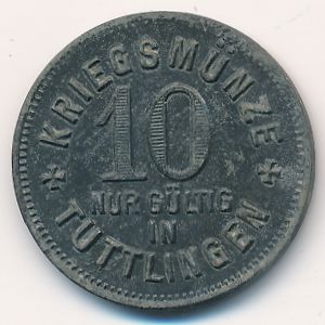 Тутлинген., 10 пфеннигов (1917 г.)