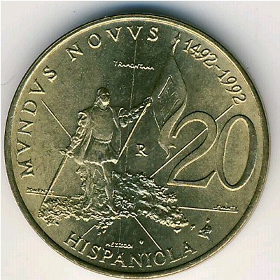 San Marino, 20 lire, 1992