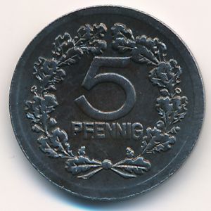, 5 пфеннигов, 1918