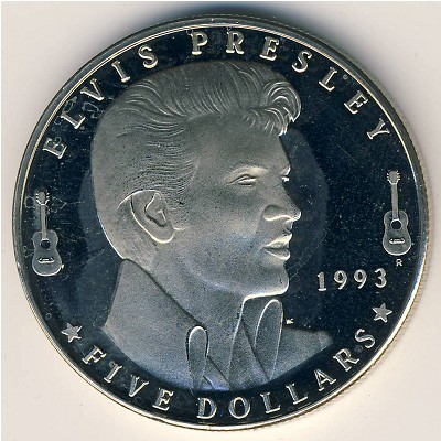 Marshall Islands, 5 dollars, 1993