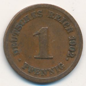 Германия, 1 пфенниг (1902 г.)