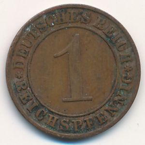 Веймарская республика, 1 рейхспфенниг (1927 г.)