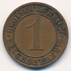 Веймарская республика, 1 рейхспфенниг (1931 г.)