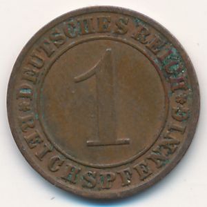 Веймарская республика, 1 рейхспфенниг (1931 г.)