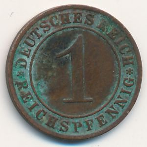 Веймарская республика, 1 рейхспфенниг (1931 г.)
