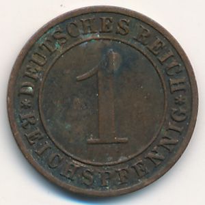 Веймарская республика, 1 рейхспфенниг (1931 г.)
