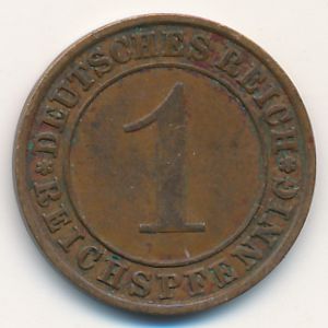 Веймарская республика, 1 рейхспфенниг (1932 г.)