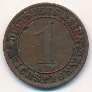 Веймарская республика, 1 рейхспфенниг (1933 г.)