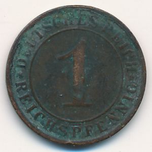 Веймарская республика, 1 рейхспфенниг (1933 г.)