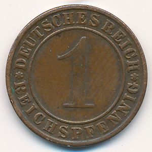 Веймарская республика, 1 рейхспфенниг (1934 г.)